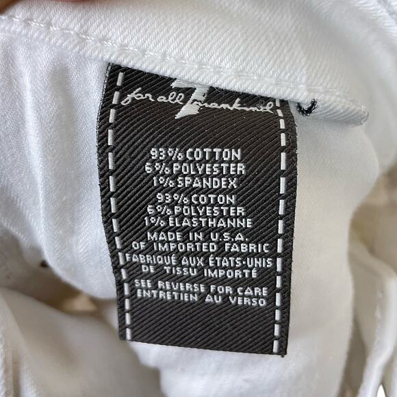 7 for all Mankind The Skinny White Denim Low Rise Classic Basic Slim Jeans - Picture 8 of 9